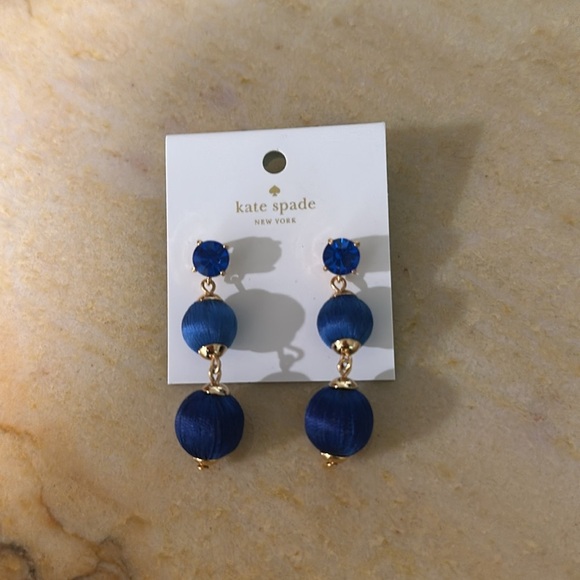 Kate Spade ♠️ blue earrings nwt - Picture 3 of 4